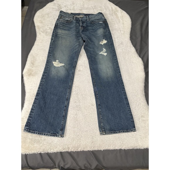 Abercrombie & Fitch Other - Abercrombie & Fitch Mens 31x32 Denim Jean Distressed Bootcut Straight Button Fly